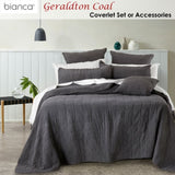 Bianca Geraldton Coal Coverlet Set Queen/King V442-BCA-COVERLETS-GERALDTON-COAL-KI