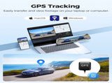 12" Black Dual 4K1080P Rear View Mirror Dash Cam with WiFi 6, GPS, Night Vision, 64GB V178-59111