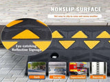 Rubber Curb Ramp 2 Pack, 12.7 cm Rise Height Heavy-Duty 15 tons Load Capacity Threshold Ramps, V952-SJDLYPDGB2190CQUPV0