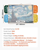 VEVOR 1500 Piece Puzzle Board with Drawer Cover Portable Wooden Jigsaw 86x63cm V952-ZMPTB1500JXWTNGBL001V0