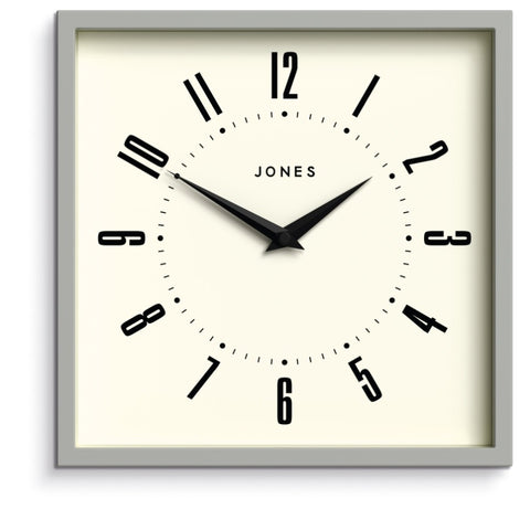Newgate Jones Box Wall Clock Grey V398-NGJBOX219PGY
