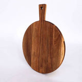 16" Round Wooden Chopping Board Pizza & Serving Board for Meat, Cheese & Bread Natural Wood V1370-AZ4-16685