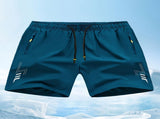 Men'S Athletic Shorts Gym Shorts Running Shorts Side Pocket Shorts Zippered - Black - Size L V1106-928-28735-BLK-L