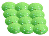12x PARASOL UMBRELLA Chinese Japanese Bamboo Flower Pattern 80cm Large BULK - Light Green V563-BR-12PARUMBRLA-LGREEN