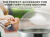 EUROCHEF Commercial Fairy Floss Cotton Candy Maker Machine Bubble Cover 52cm V219-FODFLSEUCACV9