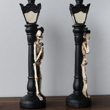 Halloween Lamp Resin Decorative Glowing Halloween Ornaments Lamp for Festival Party 1 Pair V1294-YM3115220102011-0421