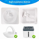 12x T-Shaped Filters Pet Water Fountain Filter Refill for Mini and Swan Pet Drinking Fountain B V1192-AZ-W-23011