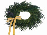 Artificial Norfolk Pine Wreath 60cm Faux Xmas Green Pine Hanging Wreath with Blueberry Bow for Front V1294-YM0901-240830FB05-3