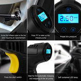 Portable 120W Cordless Tire Inflator with Digital Pressure Gauge - 2000mAh Battery, Compatible with V1189-LC-QP-00262