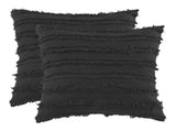 bedding Black Throw Pillow Covers for Couch Sofa Bed, Cotton Linen Decorative Pillows Cushion V1370-AZ4-04834