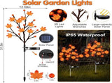 Solar Maple Leaf Branch Lights with 20 Warm LEDs, 8 Lighting Modes & IP65 Waterproof, Auto On/Off V1341-ZY-3Z3RS7QU-2PCS-PUMPKIN-SMALLMAPLE