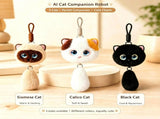 AI Cat Companion Robot - Interactive Emotional Support Pet with 40 Languages Voice Cloning V1259-AI-CAT-01-BLACK