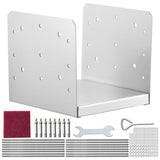 203.2x203.2mm Post Base, 4Pcs Stainless Steel Post Anchor Bracket, V952-BBLZDZBXG4PCX3EMMV0