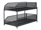 Pull Out Cabinet Organizer 2 Tier Carbon Steel Mesh Large Capacity Easy Maintenance Sliding Basket V1294-YM0706-3118230202312