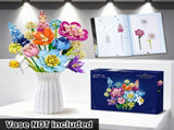 Flower Bouquet Set,888-Piece Botanical Building Blocks for Valentine's Day V1369-AZ3-W-22367