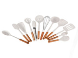 12Pcs Silicone Cooking Utensil Set White Nordic Minimalist Style NonStickware Kit for V1294-YM0714-3118210264611