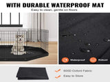 Dog Playpen, 8 Panels Foldable Metal Dog Exercise Pen with Bottom Pad, 24" H Pet Fence Puppy Crate V952-WXZZYDCWWLHS25D60V0