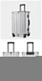 Aluminum Alloy Hard-Shell Suitcase with TSA Lock -20" Spinner Luggage in Silver V888-ELOSUNG11004