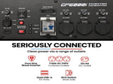 GENPOWER 6kW Peak 5kW Open Frame Inverter Generator, 3x15A, 15L Tank, Wheels, RCD, Portable, Backup V219-GENPTRGN60FA