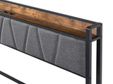 Levede King Bed Frame Industrial Tufted Soft Storage Headboard USB Charge BF1057-K-DG-AU