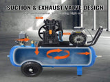 Air Compressor Head, 3HP 5.8CFM 90PSI, Twin Cylinder Oil Lubricated Air Compressor Piston V952-KQYSJBTHSSBT4JDUMV0