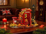 Red London Telephone Box Building Blocks Set for Adults,Ideas Flowers Phone Booth Mailbox and V1259-DP01-I-00071