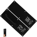 Black Metal Door Handle Set with Push and Pull Function, Hardware for Home and Office Interior Doors V1366-AZ2-W-18936