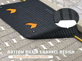 Upgraded Rubber Threshold Ramp, 10.2 cm Rise Door Ramp with 1 Channel, Natural Rubber Car Ramp with V952-XBLYPDBG355X2YEU8V0