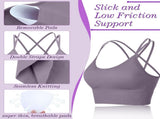 3 Pcs Strappy Sports Bras for Women Crisscross for Yoga Running Support Yoga Bra Padded Workout Bras V1258-DP02-C-2221