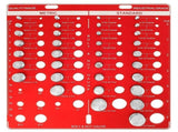 Nut and Bolt Thread Checker Aluminum Alloy 34 Thread Identifier Gauge Precise Inch and Metric Screw V1369-AZ3-W-12553