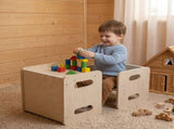 Levede Kids Table and Chair Set Dining Adjustable Toddler Activity Desk Wood TB1026-NT-AU