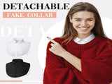 Women's Fake Collar Detachable Dickey Collar Faux False Polka Dots Half Shirts Blouse for Women V1258-DP02-C-2226