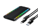 Simplecom SE525 NVMe / SATA M.2 SSD USB-C Enclosure with RGB Light USB 3.2 Gen 2 10Gbps V1202-V2-HXSI-SE525