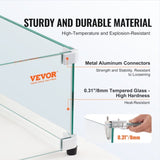 Gas Fire Pit Wind Guard for Square Fire Table, 543 x 543 x 191 mm Clear Tempered Wind Guard for V952-HKFFZGHBLZFXI4JMNV0