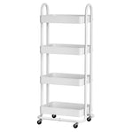 Artiss Storage Trolley Kitchen Cart 4 Tiers White STR-B-4T-100-WH