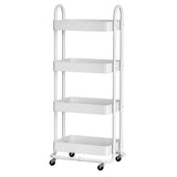 Artiss Storage Trolley Kitchen Cart 4 Tiers White STR-B-4T-100-WH