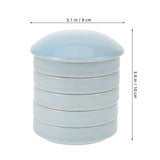 1Set Stackable Ceramic Pigment Plates Water Dropper Porcelain Paint Palette Tray V1192-AZ-W-30352