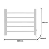 Pronti Heated Towel Rack Electric Bathroom Towel Rails EV-90- Silver PTR-EVA-90-SL