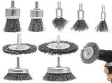 Wire Brush for Drill Set, 1/4 Inch Solid Quick Change Shank, High Work Efficiency, for Rust Removing V1366-AZ2-W-15508