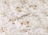 Soft Floral Leaf Comforter Set, King Size, Plush Quilted Bedding with Pillowcases V745-MAB010937AJ3