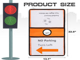 Set of 12 Traffic Cone Sleeve for Caution Covers with Pockets Safety Message Sign Outdoor Signals V1259-DP01-A-1145