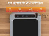 Everfit Treadmill Electric Walking Pad with Incline Under Desk Home Gym Grey TMILL-400-INC-GR