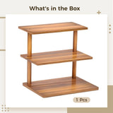3-Tier Cupcake Stand, Wooden Dessert Display Rack for Tabletop, Sturdy and Space-Saving, Ideal for V1369-AZ3-W-08605