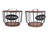 Rustic Filter Holder with Lid Filter Storage Container Pod Holder for Counter V1294-YM0706-3118230161111