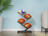 Ball Trolley Rack Display Stand For Basketball Football Storage Heavy Duty Rolling Organiser For V63-920731