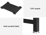 Artiss Computer Desk L-Shape CPU Stand Black 147CM MET-DESK-L-003-BK
