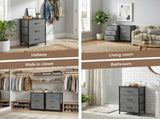 Artiss Set of 2 Chest of 3 Drawers Storage Dresser Tallboy Grey DIY-CDR-3D-GYX2