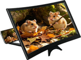 14" Curved Screen Magnifier for Cell Phone,3D HD Magnifying Projector Screen Enlarger for Movies, V1259-SCRMAG-14IN-3DHD