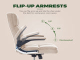 Velvet Home Ergonomic Swivel Adjustable Tilt Angle and Flip-up Arms Office Chair V226-SW1601BG