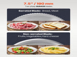 Meat Slicer 180W 190 mm Electric Deli Food Slicer for Meat Bread Cheese V952-DRQPJ180WSDPGJYA2V3